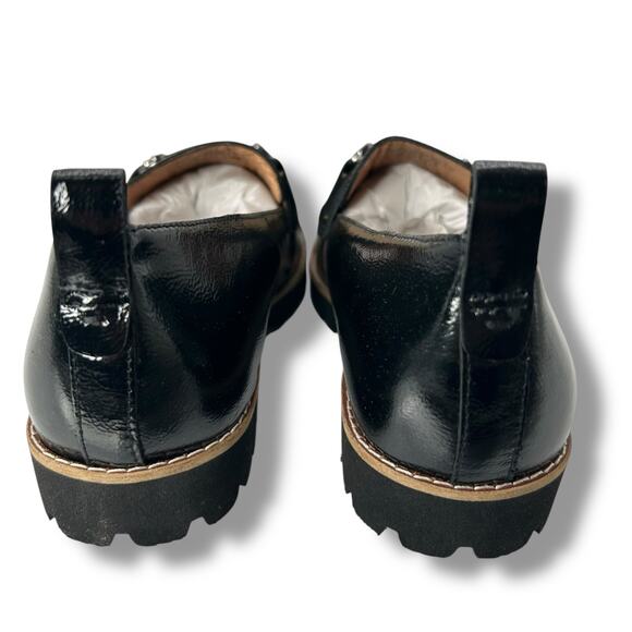 NEW Kenneth Cole Gentle Souls Black Loafers Eugene Lug Bit Leather Slip on 7 - Picture 11 of 12